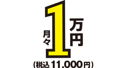 月額1万円~税込11,000円